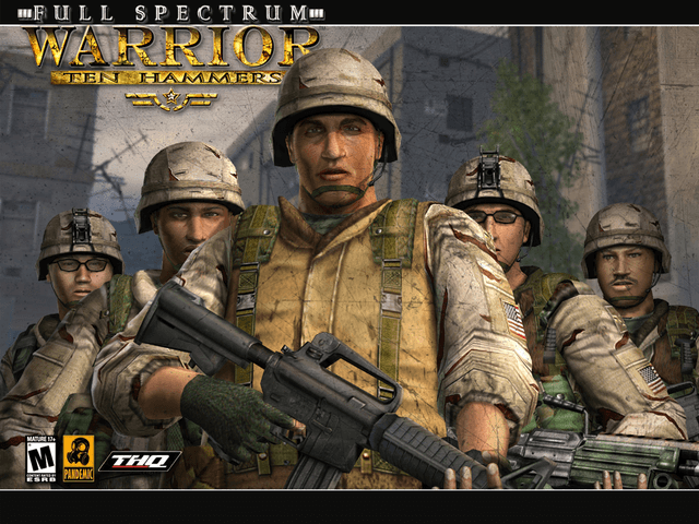 Full Spectrum Warrior Ten Hammers title screen for Xbox
